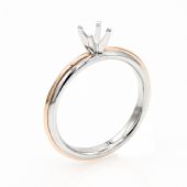 18K Two Tone Custom Diamond Engagement Ring (0.50ctw.)