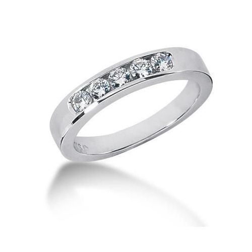 Men's Diamond Ring 5 Round Stone 0.12 ct Total 0.60 ctw 160-MDR1231