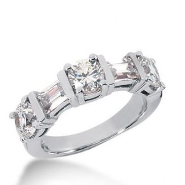14k Gold Diamond Anniversary Wedding Ring 2 Straight Baguette 0.30 ct Total 0.60 ctw. Additional Stones Not Included 468-WR1871
