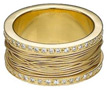 Hand-Wrapped Gold Wiring Ring