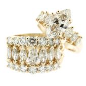 Yellow Gold Marquise Diamond Bridal Set (5.15ctw)