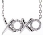 Platinum XOXO Diamond Necklace (0.45ctw.)