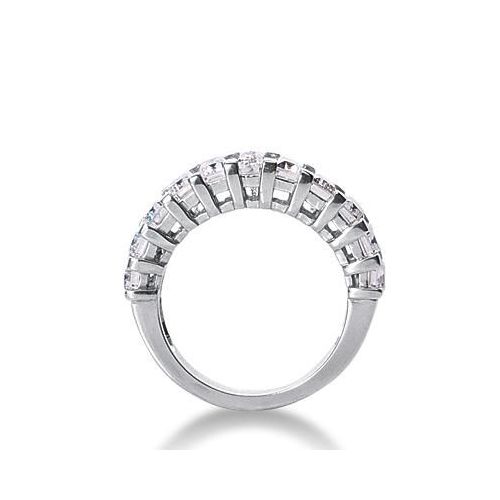14k Gold Diamond Anniversary Wedding Ring 11 Emerald Cut Diamonds 3.63