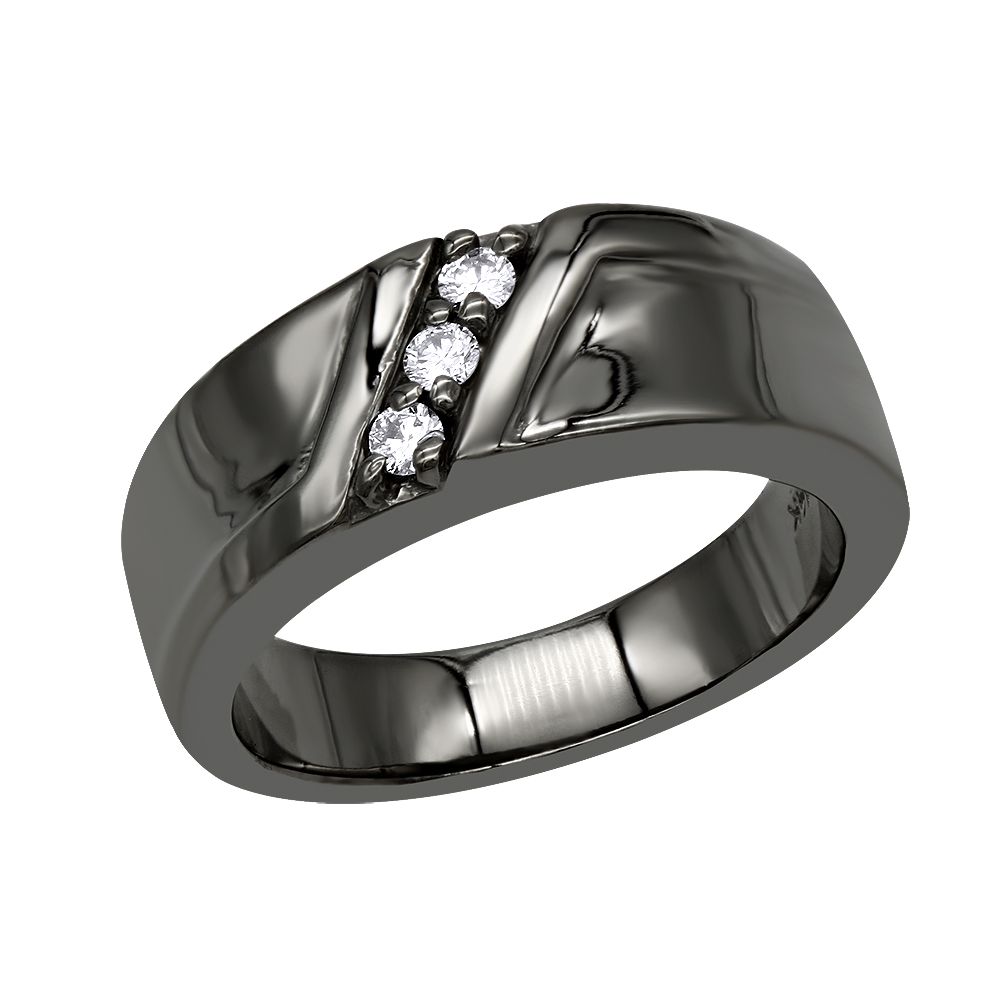 Platinum Rings For Men With Black Diamonds