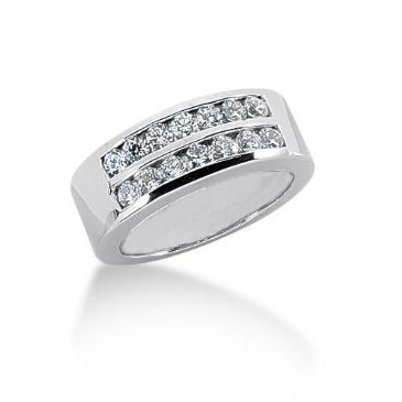 14K Gold Diamond Anniversary Wedding Ring 14 Round Brilliant Diamonds 0.70ctw 107WR25514K