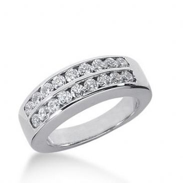 14K Gold Diamond Anniversary Wedding Ring 18 Round Brilliant Diamonds 0.50ctw 169WR161514K