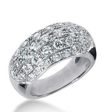 14k Gold Diamond Anniversary Wedding Ring 39 Round Brilliant Diamonds 2.13ctw 264WR112514K