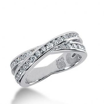 14k Gold Diamond Anniversary Wedding Ring 40 Round Brilliant Diamonds 1.00ctw 282WR131914K