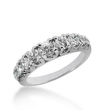 14k Gold Diamond Anniversary Wedding Ring 9 Round Brilliant Diamonds 1.25ctw 326WR143314K