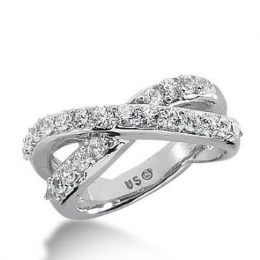 14k Gold Diamond Anniversary Wedding Ring 23 Round Brilliant Diamonds 1.15ctw 339WR148314K