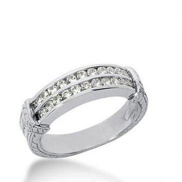 14k Gold Diamond Anniversary Wedding Ring 22 Round Brilliant Diamonds 0.66ctw 363WR152314K