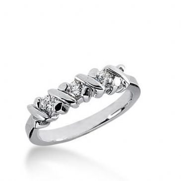 14k Gold Diamond Anniversary Wedding Ring 3 Round Brilliant Diamonds 0.30ctw 390WR164214K
