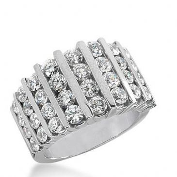 14K Gold Diamond Anniversary Wedding Ring  36 Round Brilliant Diamonds  Total 2.72ctw 398WR165114K