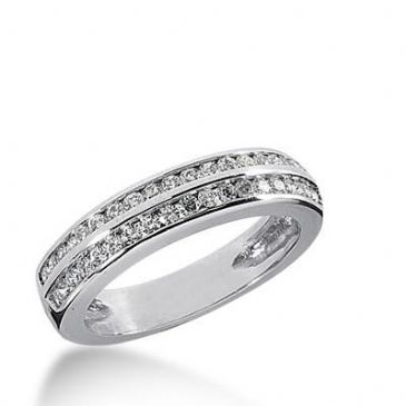 14k Gold Diamond Anniversary Wedding Ring 36 Round Brilliant Diamonds 0.015 ct Total 0.54ctw. 494WR202014k