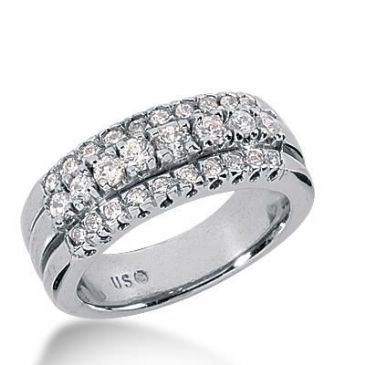 14k Gold Diamond Anniversary Wedding Ring 28 Round Brilliant Diamonds Total 0.72ctw 538WR212614k