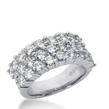 14k Gold Diamond Anniversary Wedding Ring 27 Round Brilliant Diamonds Total 3.24ctw 549WR214414k