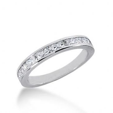 14k Gold Diamond Anniversary Wedding Ring 15 Princess Cut Stones Total 0.75ctw 573WR230714k