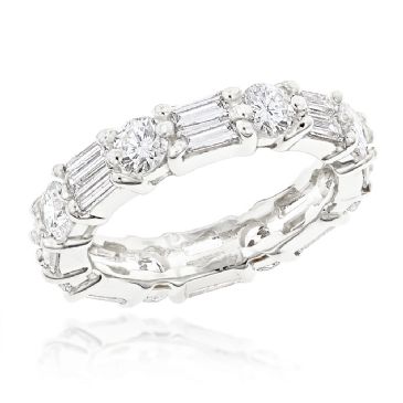 14K Gold & 2.96 Carat Diamond Eternity Band