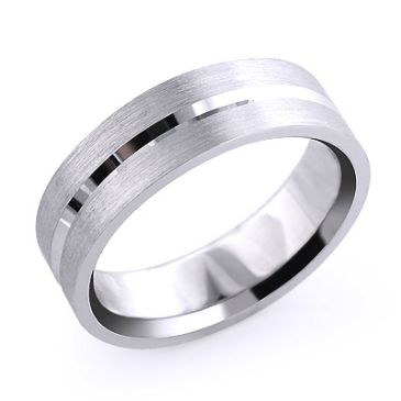 14K Solid Gold Simple Wedding Band for Men