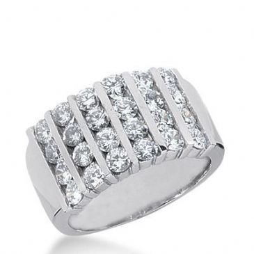 14k Gold Diamond Anniversary Wedding Ring 24 Round Brilliant Diamonds Total 1.92ctw 587WR233814k