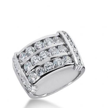 14k Gold Diamond Anniversary Wedding Ring 27 Round Brilliant Diamonds Total 2.85ctw 615WR238114k