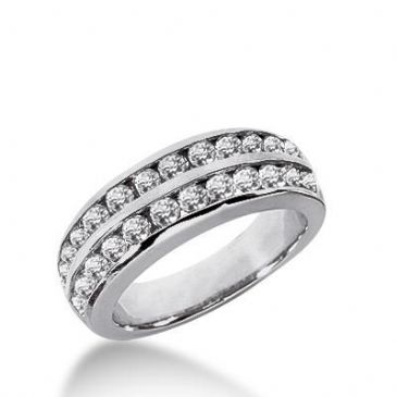 14K Gold Diamond Anniversary Wedding Ring 24 Round Brilliant Diamonds Total 0.96ctw 640WR242214k