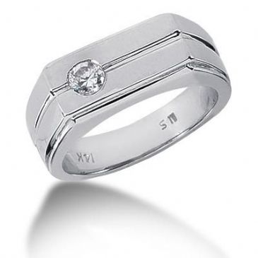 Men's Diamond Ring 1 Round Stone 0.25 ct 141-MDR1019