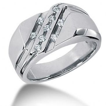 Men's Diamond Ring 9 Round Stone 0.03 ct Total 0.27 ctw 146-MDR1276