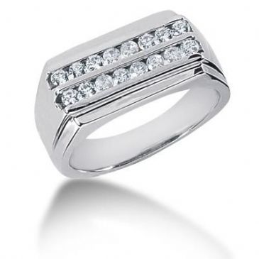 Men's Diamond Ring 16 Round Stone 0.03 ct Total 0.48 ctw 153-MDR1086