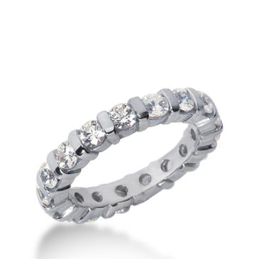 950 Platinum Diamond Eternity Wedding Bands, Bar Setting 2.00 ct. DEB325PLT