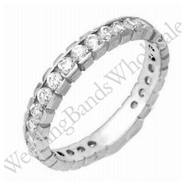 950 Platinum Diamond Eternity Wedding Bands, Box Setting 1.00 ct. DEB001PLT