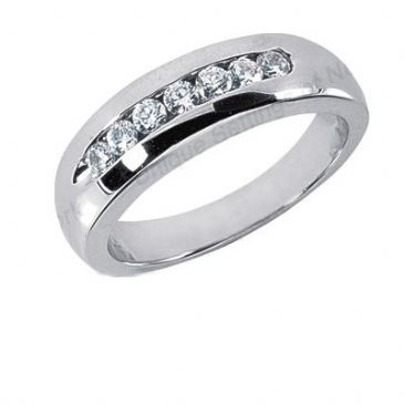 Men's Diamond Ring 7 Round Stones 0.05ct Total 0.35ctw 165-MDR1169