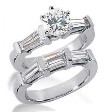 18K Gold Diamond Engagement Bridal Set 2.63ctw. 4001-18KENBR