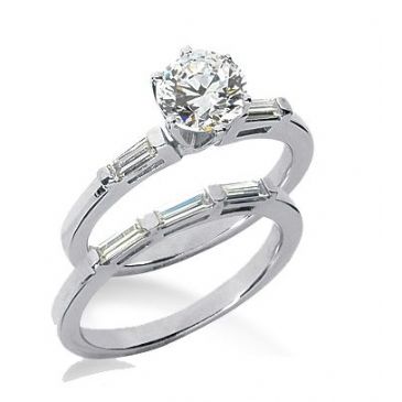 14K Gold Diamond Engagement Bridal Set 1.39ctw.