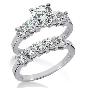 Platinum Diamond Engagement Bridal Set 2.35ctw. 4007-PLATENBR-143