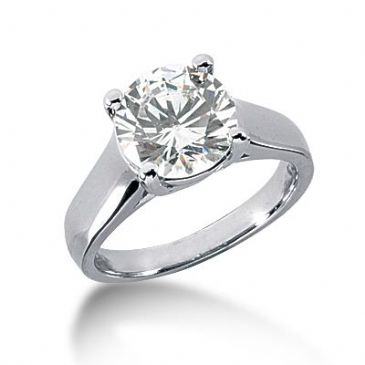 18K Gold Solitaire Diamond Engagement Ring 3 ctw. 3008-ENGS18K-430-3