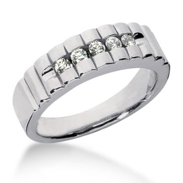 18K Gold & 0.35 Carat Diamond Wedding Ring for Women