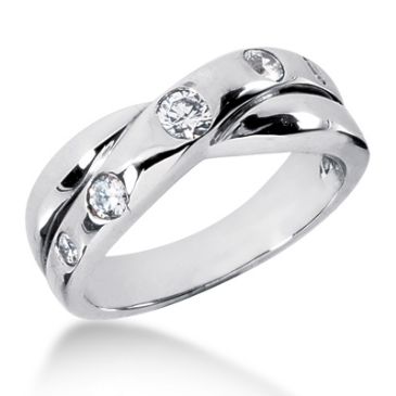 18K Gold & 0.45 Carat Diamond Wedding Ring for Men