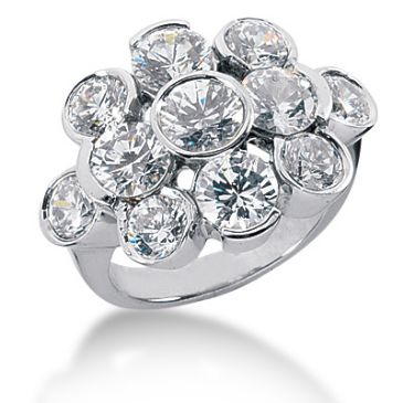 18K Bouquet Round Brilliant Diamond Anniversary Ring (4.5ctw.)