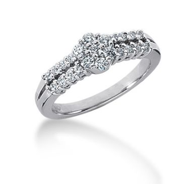 18K Duo Round Brilliant Diamond Anniversary Ring (0.45ctw.)