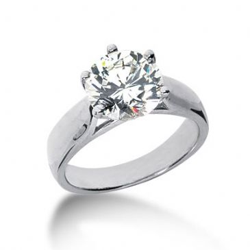 18K Gold Solitaire Diamond Engagement Ring 2.5ctw. 3015-ENGS18K-6075