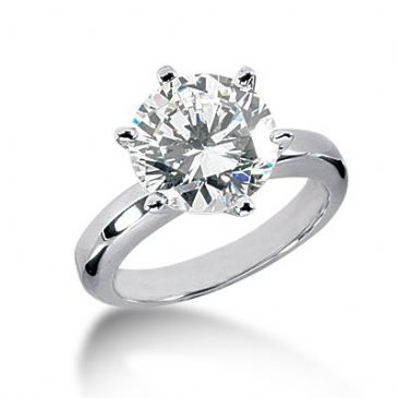 Platinum Solitaire Diamond Engagement Ring 3.5ctw. 3020-ENGSPLAT-876