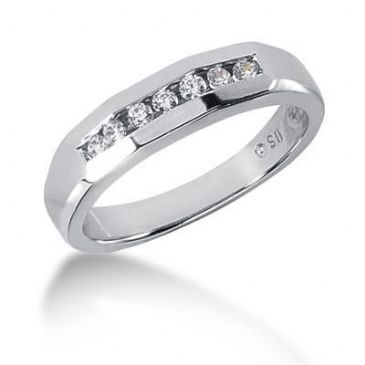 Men's Platinum Diamond Ring 7 Round Stone 110PLAT-MDR1247