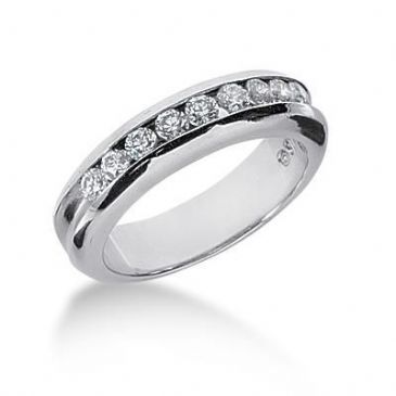 950 Platinum Diamond Anniversary Wedding Ring 9 Round Brilliant Diamonds 0.45ctw 105WR701PLT