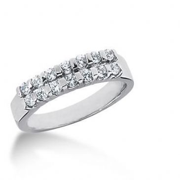 950 Platinum Diamond Anniversary Wedding Ring 14 Round Brilliant Diamonds 0.42ctw 122WR1262PLT