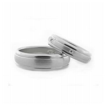 Platinum His & Hers 0.24 ct Diamond 069 Wedding Band Set HH069PLAT