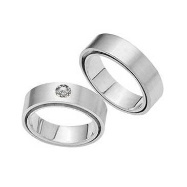 18k His & Hers Gold 0.14 ct Diamond 115 Wedding Band Set HH11518K