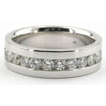14K Gold 7mm Diamond Wedding Bands Rings 0884