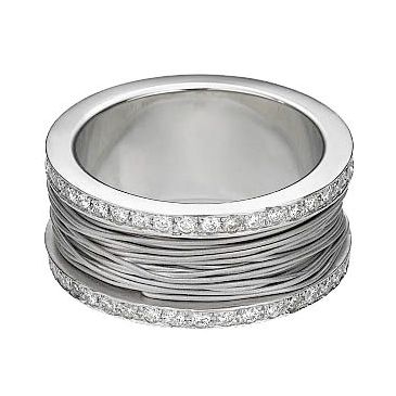 14k White Gold 10mm Diamond Wedding Bands Rings 2500