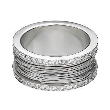 18k White Gold 10mm Diamond Wedding Bands Rings 2500